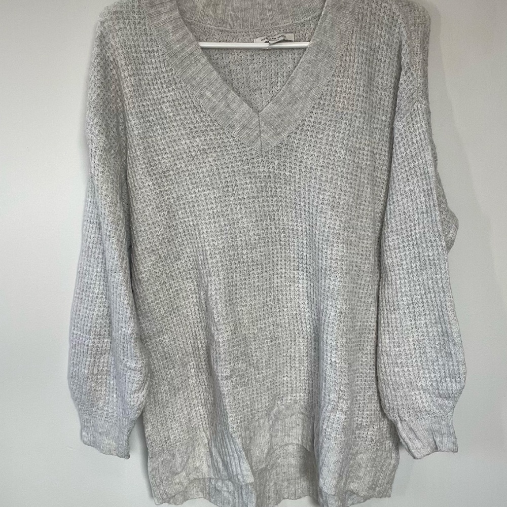 American Eagle Womens V-Neck Knit Sweater Oversized